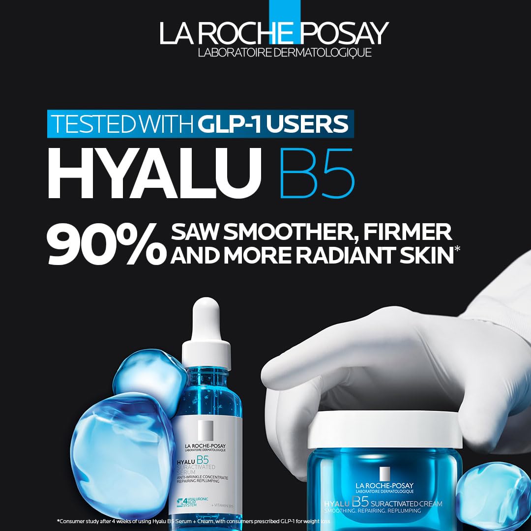 La Roche-Posay Hyalu B5 Suractivated Anti-Aging Face & Neck Cream, Firming Face Moisturizer With 3 Types of Hyaluronic Acid for All Skin Types, 72hr Hydration + Anti-Wrinkle, 1.7 fl oz - Image 9