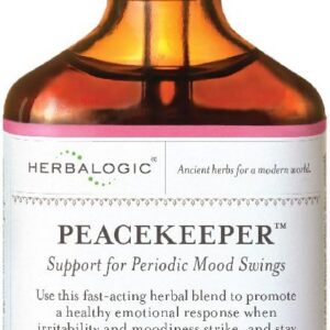 Herbalogic - Peacekeeper Liquid Herb Drops - Reduces PMS Related Mood Swings - Based on the Traditional Chinese Formula Xiao Yao San with Added Herbs for Mood Support - Contains Turmeric - 2 Fl. Oz.