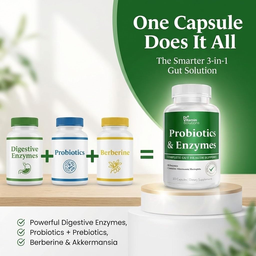 GLP-1 Supplement for Weight Loss Women & Men, Akkermansia Probiotic & Berberine, Digestive Enzymes, Prebiotics | Gut Health, Bloating Relief, Non-GMO, Made in USA, 30 Day Supply - Image 5