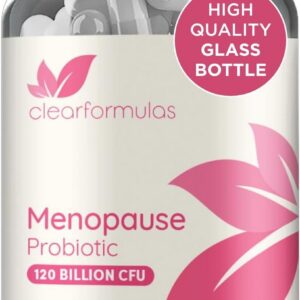 120 Billion CFU Menopause Probiotics for Women - Complete Menopause Relief Formula with Prebiotics and Probiotics for Women with 20 Beneficial Shelf Stable Strains & Cranberry Extract (30 Servings)