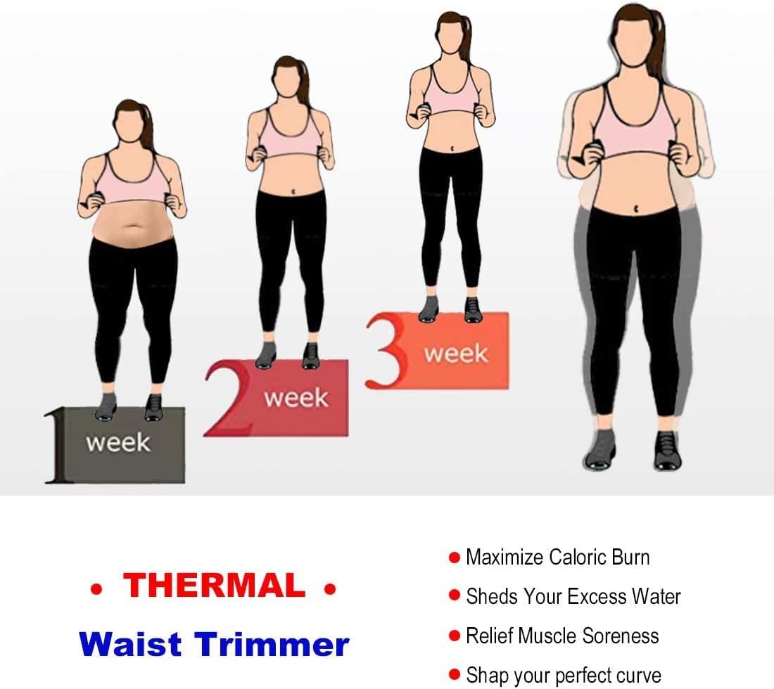 HOPLYNN Neoprene Sweat Waist Trainer Corset Trimmer Shaper Belt for Women - Image 6