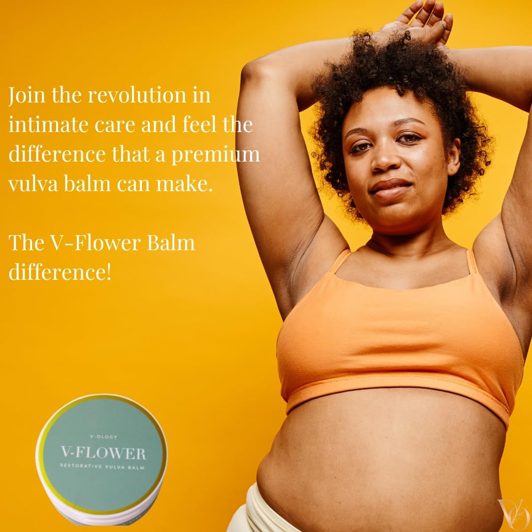 V-Flower Vulvar Balm Vulva Care Creme | Female Dryness Rescue | All Natural Vulva Balm Cream | Relieves Vaginal Dryness, Itching, Redness, Burning, Odor, Chafing and Irritation -1.7oz - Image 5
