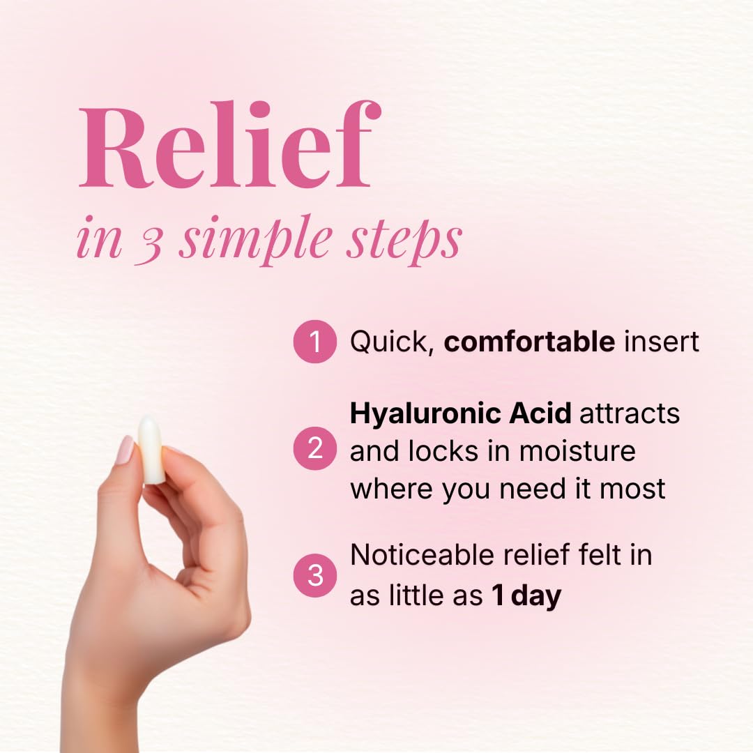 VLUSH Vaginal Moisturizer: Hormone-Free Hyaluronic Acid Suppositories for Dryness & Intimate Comfort – Clean Support for Menopause & Perimenopause (10pk) - Image 2