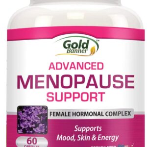 Advanced Menopause Support - Natural Female Hormonal Complex for Hot Flashes, Mood Swings & Vaginal Dryness - Black Cohosh, Soy Isoflavones & Herbal Extract Formula - Does Not Include Hormones