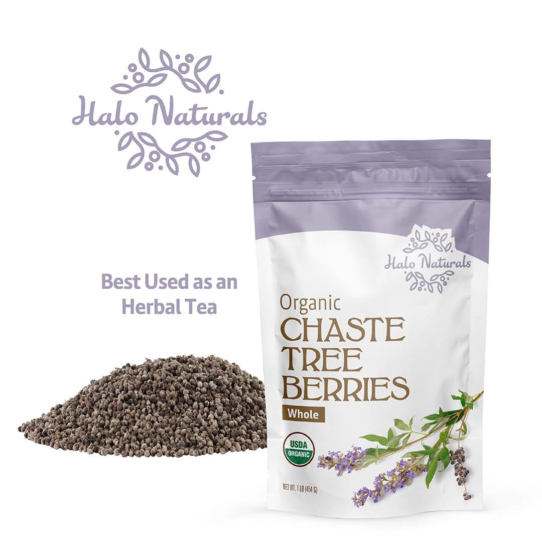 Halo Naturals Organic Chaste Tree Berries Whole Cut & Sifted, 1 Pound (Vitex agnus castus) USDA Certified | Resealable Pouch| Packaged in The USA - Image 5