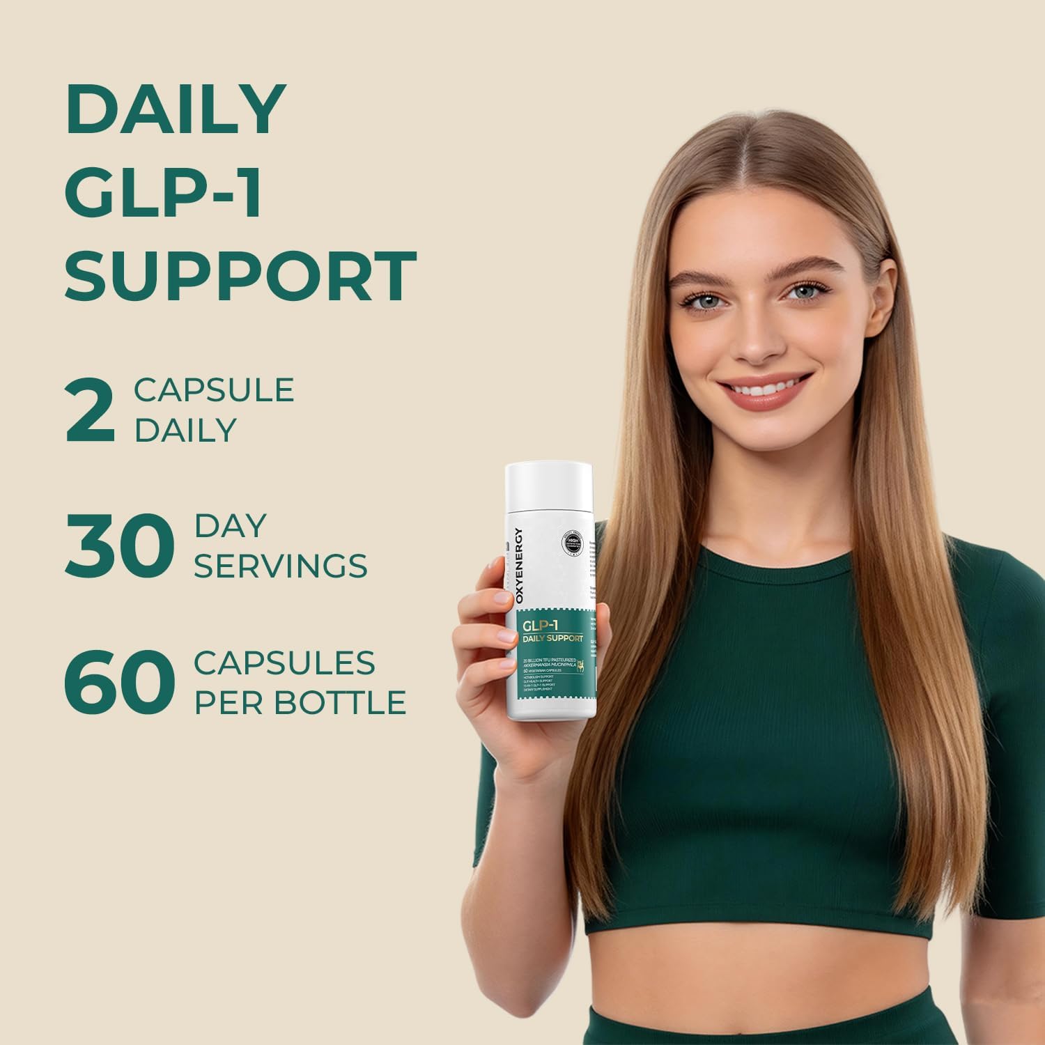 OxyEnergy GLP-1 Supplement Weight Loss Pills for Women & Men, Appetite Suppressant with Akkermansia Probiotic, Diet Pills Metabolism & Gut Health Booster, Ginger & Saffron Extracts, Vegan Capsules - Image 7