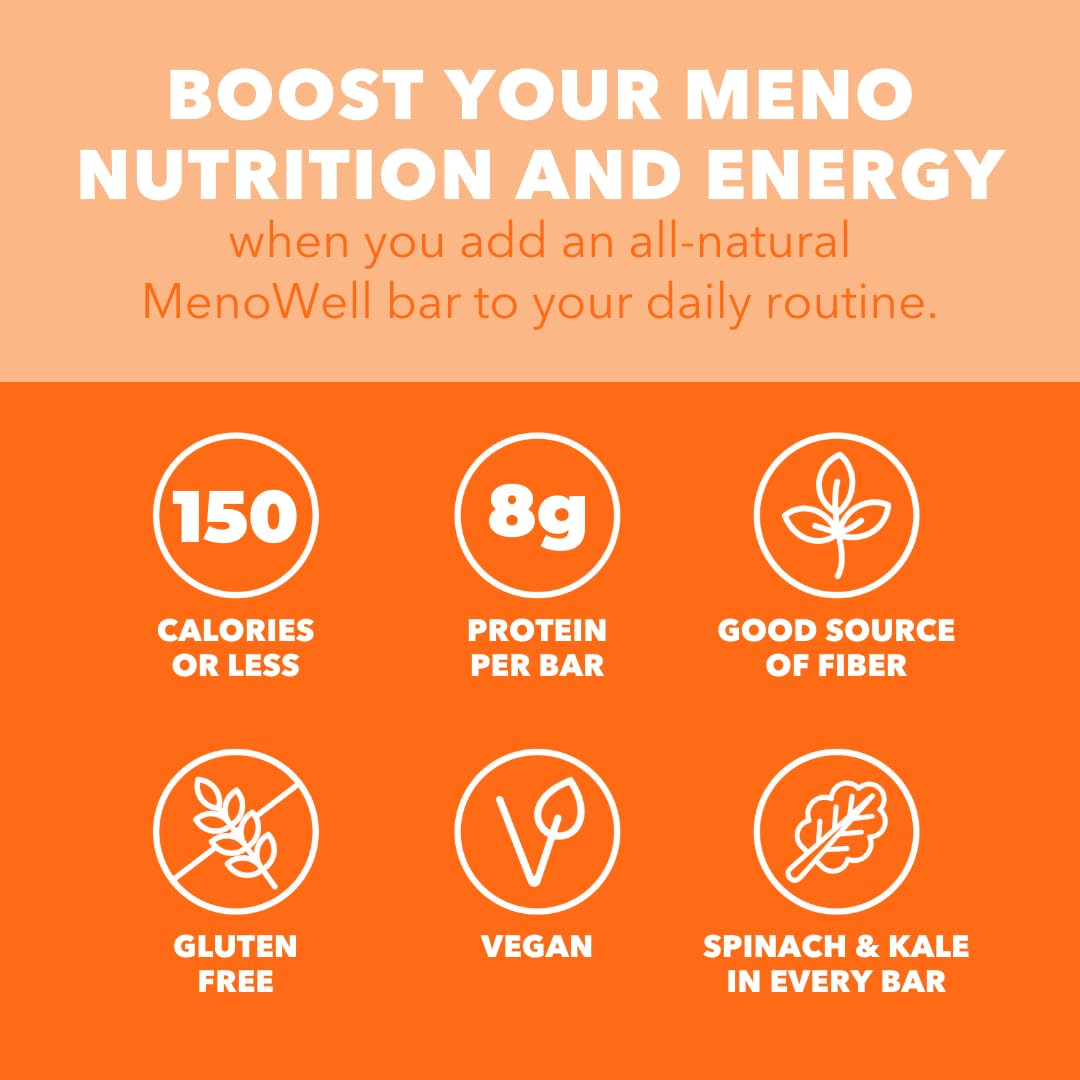 MenoWell Menopause and Perimenopause Protein Bars for Women, Weight Management Support, Peanut Butter Chocolate, 25% Daily Fiber, Prebiotic, Plant-Based, 7g of Protein, 3g Added Sugar, 10 Count (Pack of 1) - Image 6