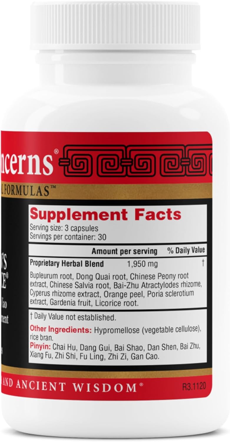 Health Concerns Woman’s Balance – PMS Relief & Hormone Support – Liver Qi & Spleen Health – Herbal Supplement for Women – Dan Zhi Xiao Yao Formula – 270 Capsules - Image 2