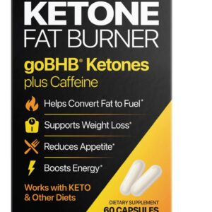 Belly Fat Burner for Men & Women - Clinically Validated goBHB Metabolism Booster and Appetite Suppressant for Weight Loss and Energy Support - 3rd Party Lab Tested Vegan & Non-GMO (60 Capsules)