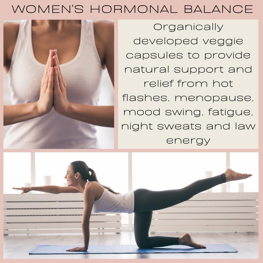 Hormone Balance for Women – Natural Female Energy & Mood Pills – Hot Flashes Menopause Relief Supplement with Vitex Chasteberry, Dong Quai, Maca Root Powder, Ginseng – 90 Veggie Capsules - Image 2
