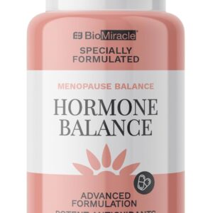 BioMiracle Menopause Balance - Advanced Hormone Support with KSM-66 Ashwagandha, Maca & Wild Yam - Supports Memory, Balance & Brain Health - Potent Antioxidants - 30 Capsules