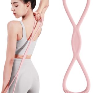 Figure 8 Resistance Band, Figure 8 Resistance Bands for Women Men,Resistance Band Figure for Working Out, Non-Slip Handles, Home Gym, Yoga & Physical Therapy