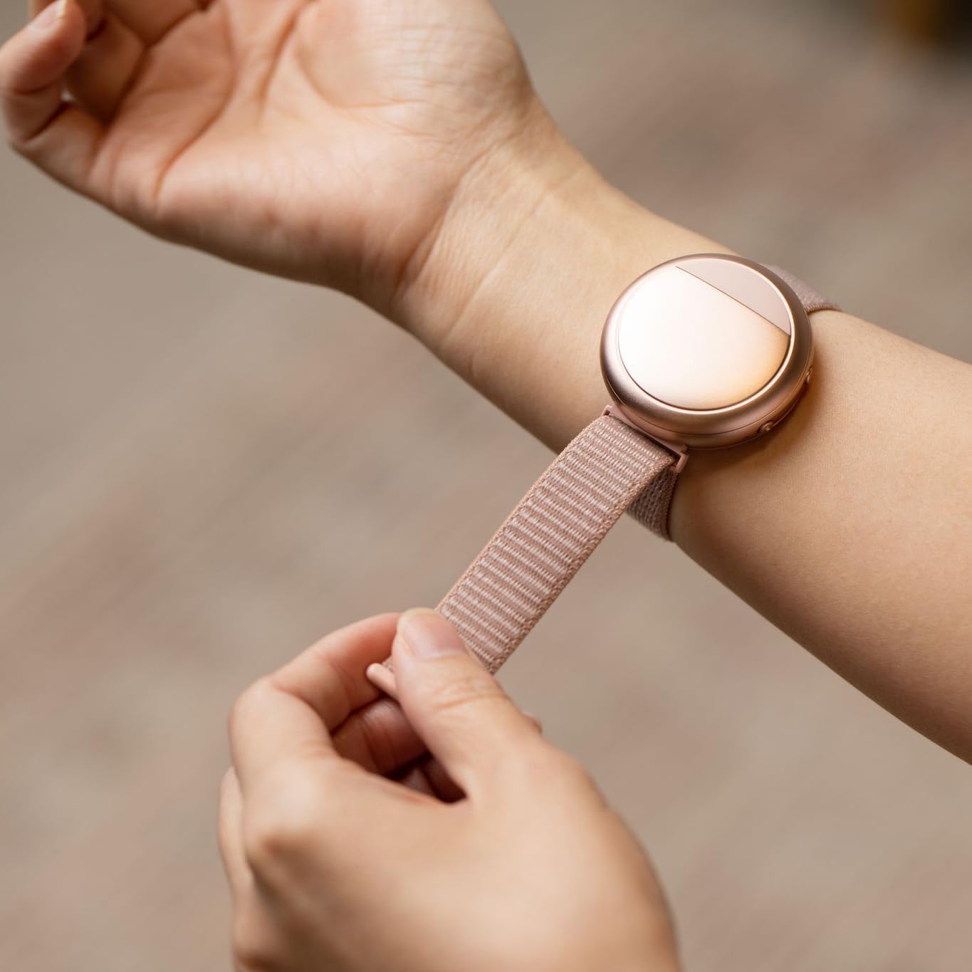 Embr Wave Thermal Wristband - Effective, Natural Relief from Hot Flashes, Night Sweats, Menopause Symptoms – Improve Sleep, Manage Anxiety - Band Woven Nylon, Dusty Rose - Image 2