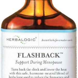 Herbalogic - Flashback Liquid Herb Drops - Natural Relief for Menopausal Hot Flashes, Night Sweats, Sleeplessness, Irritability & Mood Swings - 2 Fl. Oz.
