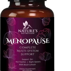 Menopause Supplements for Women - Complete Menopause Relief with Dong Quai & Black Cohosh - For Natural, Mild Hot Flash & Night Sweats - Hormone, Energy & Balance Support, Bottled in USA - 60 Capsules