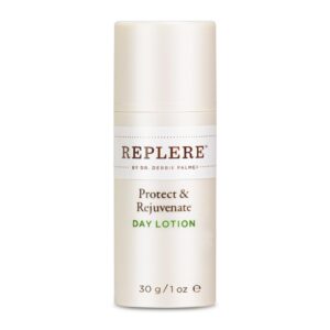 Replere Protect & Rejuvenate Day Lotion – Hyaluronic Acid Face Moisturizer with Coffea Arabica & Aloe – Daily Facial Lotion for Fine Lines, Wrinkles & Dark Spots (1 oz)