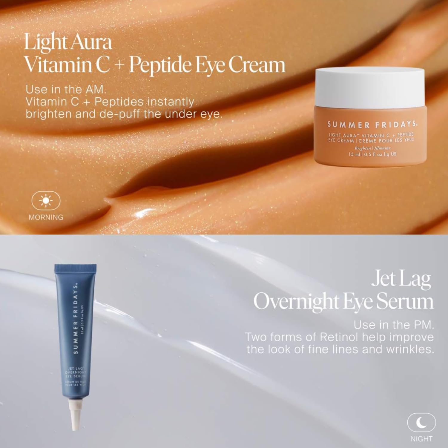 Summer Fridays Jet Lag Overnight Eye Serum - Nourishing Undereye Treatment for Dark Circles - Helps to Hydrate, Smooth, Firm & Depuff - Enriched with Glycerin to Lock in Moisture (0.5 Fl Oz) - Image 5