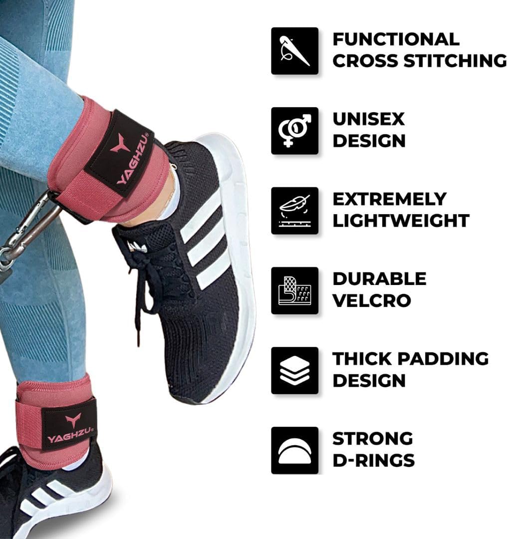 Ankle Straps for Cable Machines Women, Glute Kickback Cable Machine Attachments, Gym Ankle Cuffs, Wrist Cuffs for Workout, Leg Training Accessory, Fitness Gear for Home or Gym - Image 3
