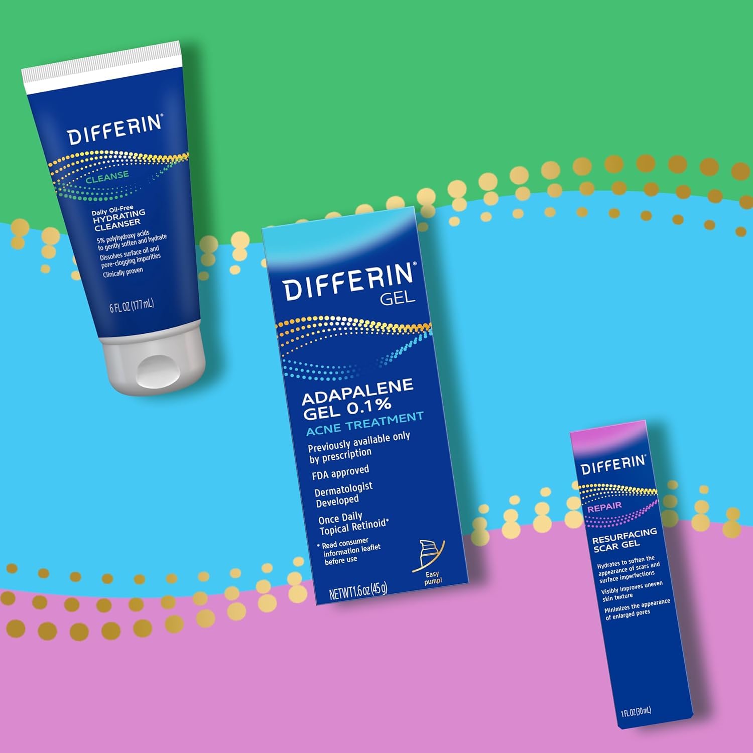 Differin Gel Acne Scar Spot Treatment for Face, Resurfacing Scar Gel, Gentle Skin Care for Acne Prone Sensitive Skin, 1 Oz (Packaging May Vary) - Image 8