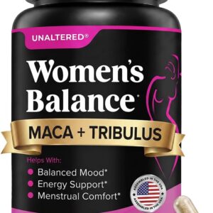 UNALTERED Hormone Balance & Mood Support for Women - Naturally Supports Hormonal Balance & Energy with Tribulus Terrestris & Red Maca Root Extract - Dietary Supplement - 90 Vegan Capsules