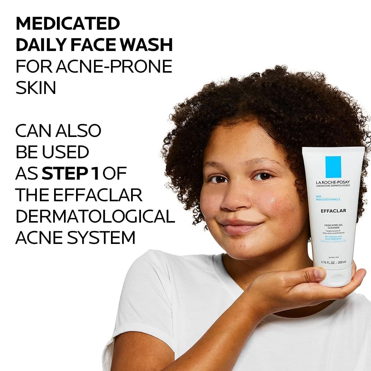 La Roche-Posay Effaclar Medicated Gel Cleanser, 2% Salicylic Acid Cleanser + LHA + Glycerin, Foaming Acne Face Wash, Helps Clear & Prevent Acne Breakouts, Oil Free, Targets Excess Oil - Image 5