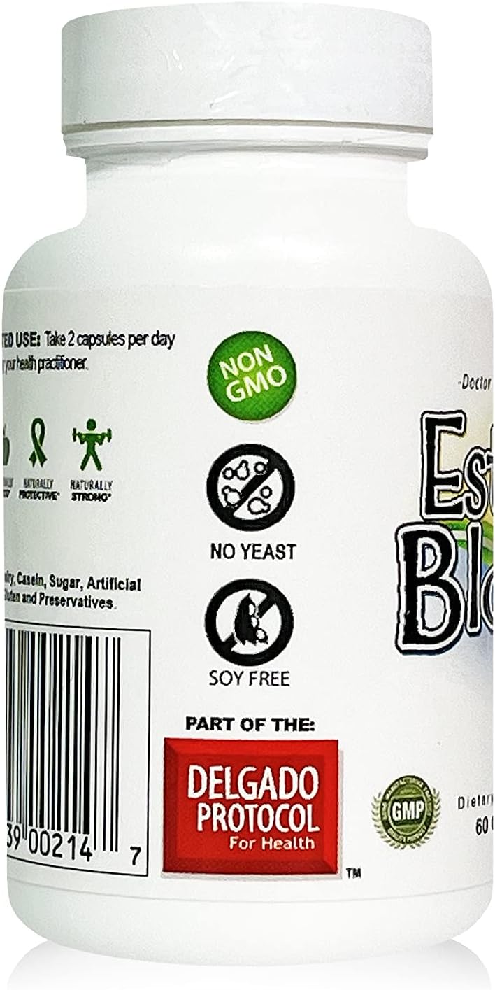 EstroBlock Estrogen Balance Supplement - Maintain Clear Skin, Body Defenses for Women & Men - Delgado Protocol - Original Formula w/No Crystalline DIM Against Dysfunction - 60 Capsules - Image 3