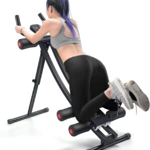 Abdominal Trainers, Adjustable AB Machine at Home or Gym for Core Strength Training, Ab Cruncher Foldable Fitness Gear for Men and Women Exercise &Workout