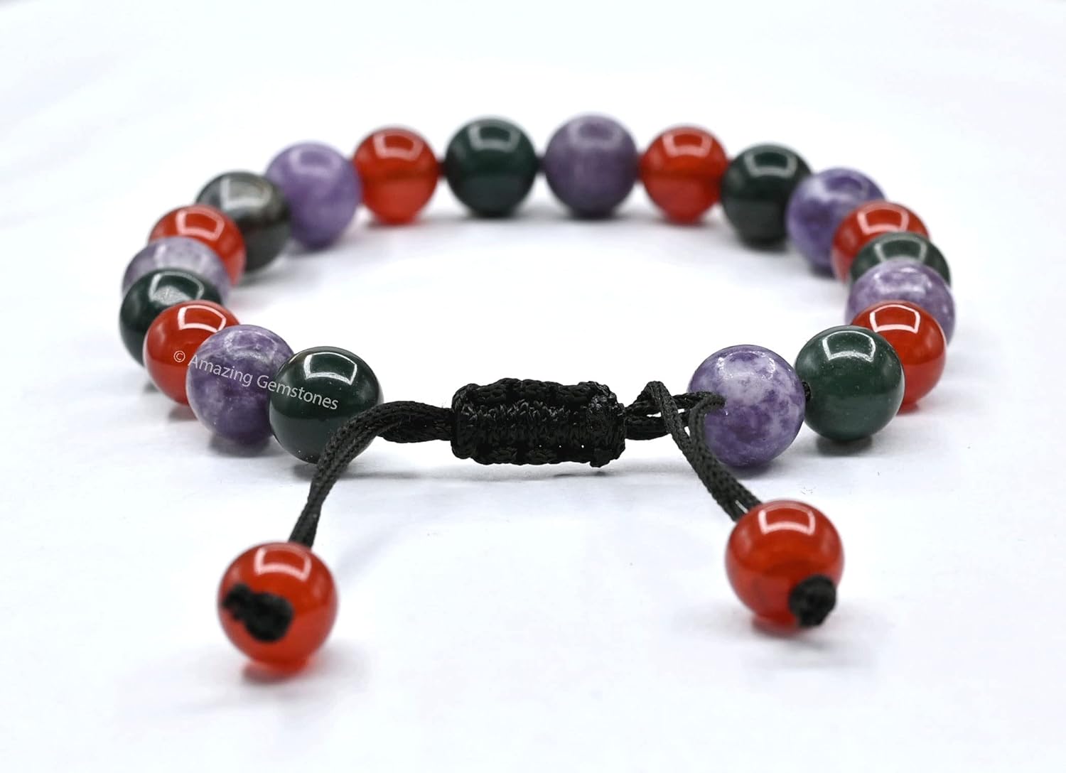 Amazing Gemstone Bracelet for Menopause - Bloodstone Lepidolite Carnelian Bracelet Set for Men Women Healing Calming Anxiety Stress Relief Gifts Pulseras Para Hombres Mujer Stocking Stuffers - Image 3