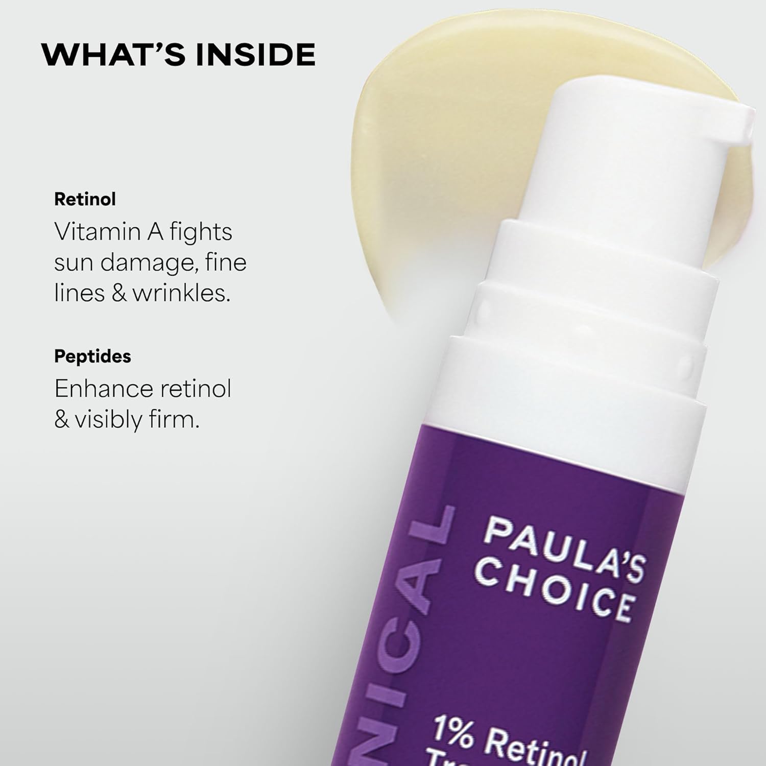 Paula's Choice CLINICAL 1% Retinol Face Treatment with Peptides, Vitamin C & Licorice Extract, Anti-Aging Skin Care Serum, Fine Lines & Wrinkles, Fragrance Free - Image 8