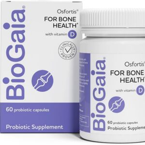 BioGaia Osfortis, Women’s Probiotic for Strong Bones, Immune Balance & GI Wellness, Contains L. reuteri 6475, 60 Capsules, 1 Pack