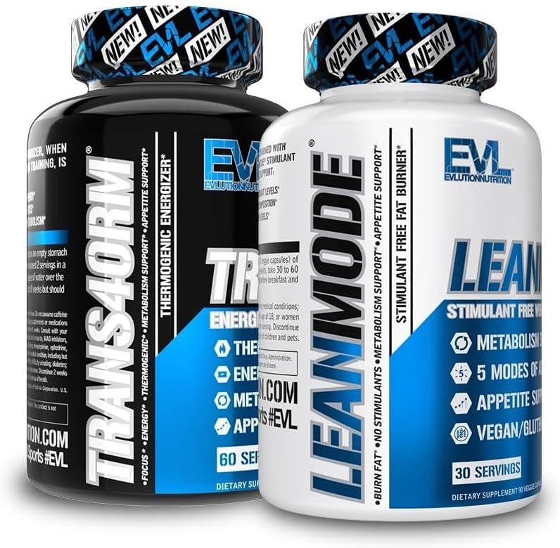 EVL Weight Loss Support Stack - Trans4orm Thermogenic Fat Burner & Metabolism Support Pills with Green Coffee Bean Extract and Forskolin Plus LeanMode Non-Stimulant - Image 6
