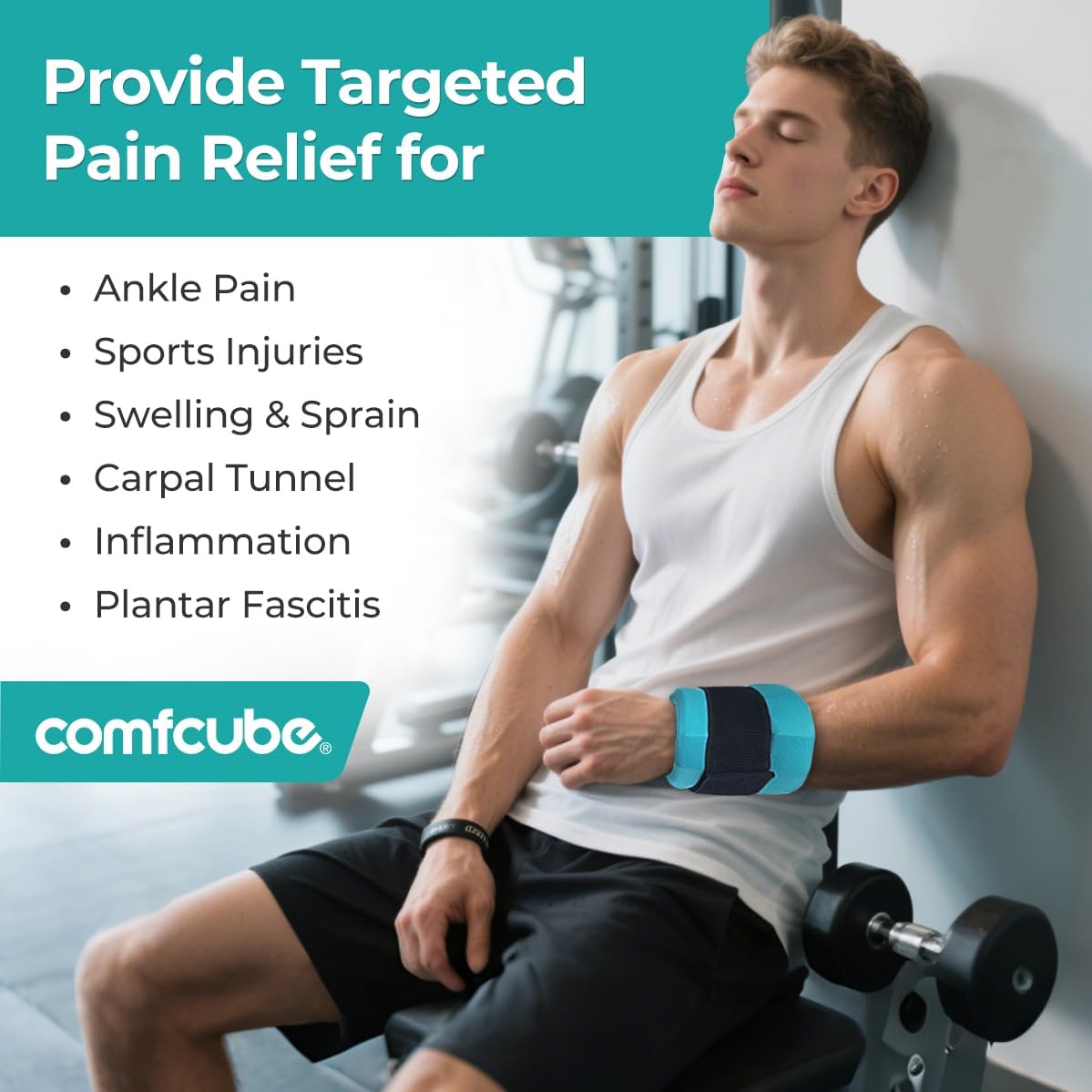 Ice Pack for Injuries, Reusable 2 Hours Long Lasting Flexible Cold Ice Pack Wrap for Swelling, Bruises, Sprain, Joint and Muscle Pain Relief, for Ankle, Wrist, Elbow & More Green - Image 2