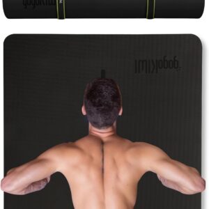 Gogokiwi Extra Wide Yoga Mat for Men Women (72"L x 36"W) Non Slip Fitness & Exercise Mat with Alignment Marks for Yoga, Pilates, Floor Workouts