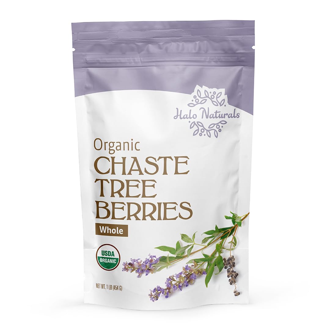 Halo Naturals Organic Chaste Tree Berries Whole Cut & Sifted, 1 Pound (Vitex agnus castus) USDA Certified | Resealable Pouch| Packaged in The USA - Image 4