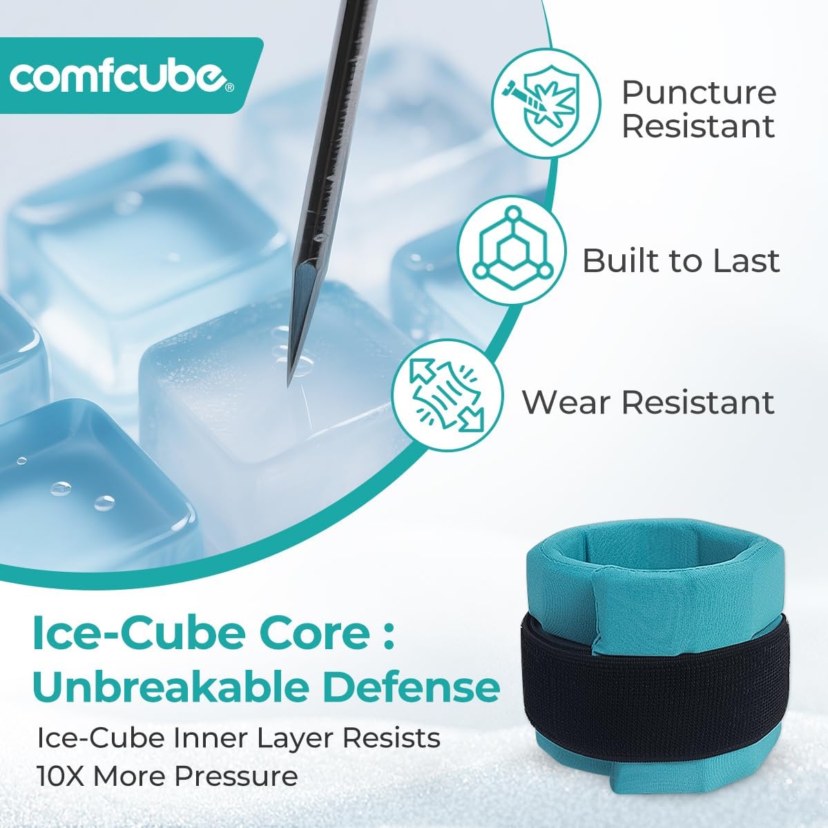 Ice Pack for Injuries, Reusable 2 Hours Long Lasting Flexible Cold Ice Pack Wrap for Swelling, Bruises, Sprain, Joint and Muscle Pain Relief, for Ankle, Wrist, Elbow & More Green - Image 6