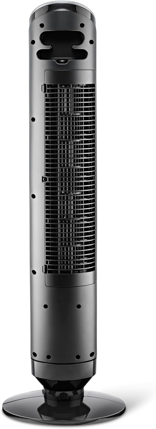 Lasko Ascend 36″ Tower Fan with Remote – Quiet Oscillating Floor Fan with Air Filter, 90° Oscillation, 29 ft/s Airflow, Smart Cooling for Bedroom & Home (Black, OST100) - Image 11