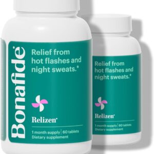 Relizen by Bonafide. Relief from Menopausal Hot Flashes & Night Sweats. — 2-Month Supply (120 Tablets)