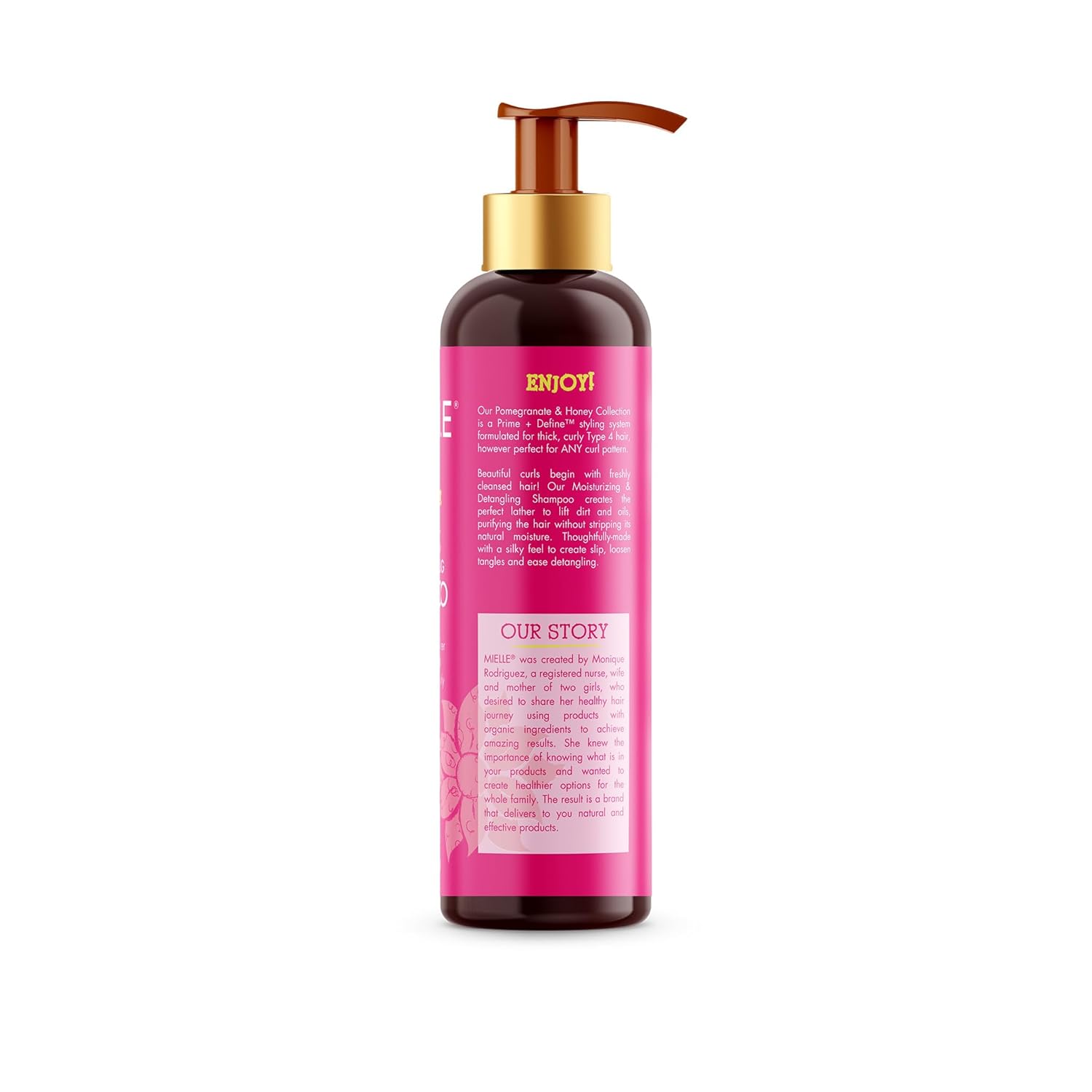 Mielle Organics Pomegranate & Honey Detangling & Moisturizing Shampoo - Curly Hair Shampoo for Women - Enriched with Honey & Babassu Oil to Lift Dirt, Loosen Tangles & Retain Moisture (12 Fl Oz) - Image 7