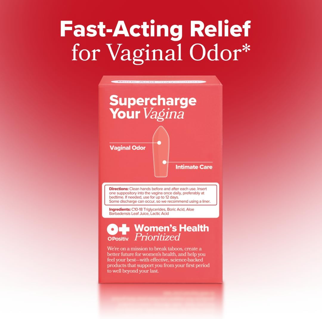 O Positiv URO Boric Acid Vaginal Suppository – with Lactic Acid, and Aloe for Fast Relief and Vaginal Odor Control – Vegan, Free from Parabens, Dyes, and Fragrances – 12 Count (Pack of 1) - Image 7
