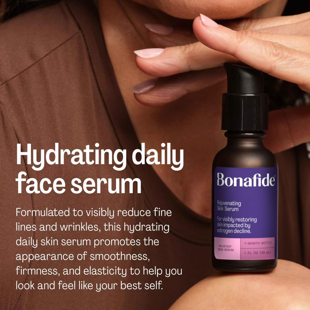 Bonafide Silvessa Hydrating Daily Skin Serum – Hormone-Free, Drug-Free Support for Skin During Menopause – 60 Day Supply (2 fl oz) - Image 2