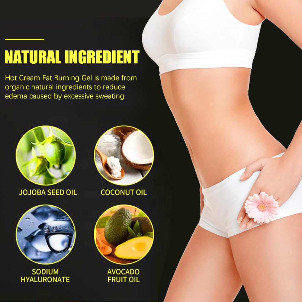 Sweat & Fat Burning Cream,Belly Fat Burner Sweat Enhancer,Slimming Massage Cream,Burns cellulite on thighs, legs, abdomen and buttocks,Suitable for both men and women,4.23 OZ - Image 4