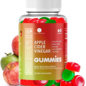 Dr. Robaina Apple Cider Vinegar Gummies – Supports Metabolism, Debloat & Weight Loss – ACV Gummies, Appetite Suppressant – Vegan, Non-GMO, Gluten-Free, Made in USA