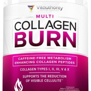 Hydrolyzed Collagen Powder for Weight Loss - Burn Ultimate Beauty Complex Multi Peptides Powder for Women with Types I II III V and X for Fat Burning Support Unflavored 30 Servings
