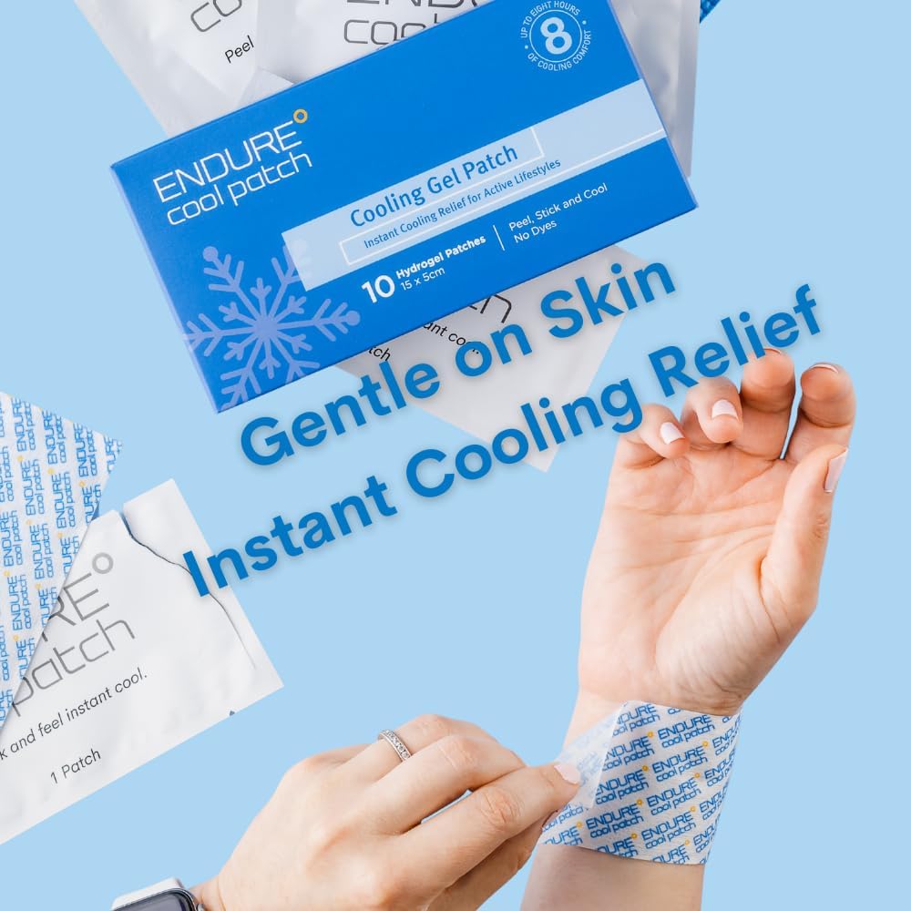 | Cooling Gel Patches for Instant Relief from Heat, Workouts, and Hot Flashes | Long-Lasting, Breathable, Hydrogel Patches for Cooling Comfort | 10 Pack - Image 8