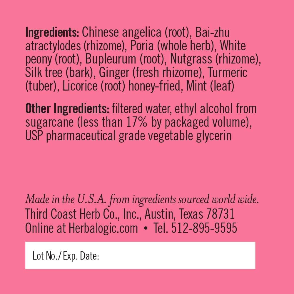 Herbalogic - Peacekeeper Liquid Herb Drops - Reduces PMS Related Mood Swings - Based on the Traditional Chinese Formula Xiao Yao San with Added Herbs for Mood Support - Contains Turmeric - 2 Fl. Oz. - Image 4