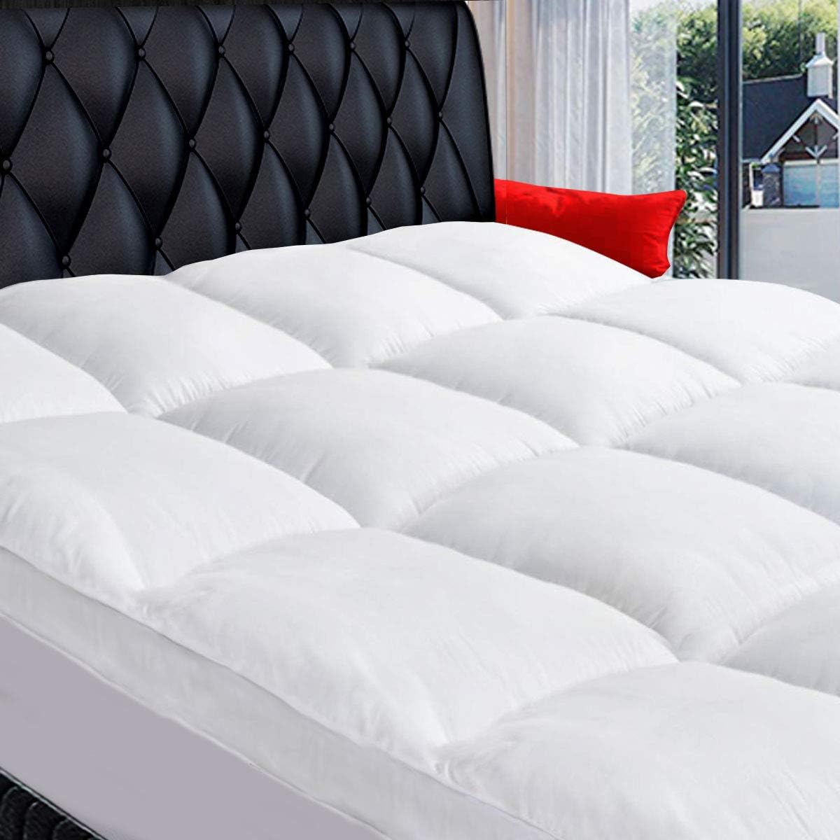 COONP King Mattress Topper – Extra Thick Pillow Top Cooling Mattress Pad with Deep Pocket (8–21”) Soft Cotton Cover