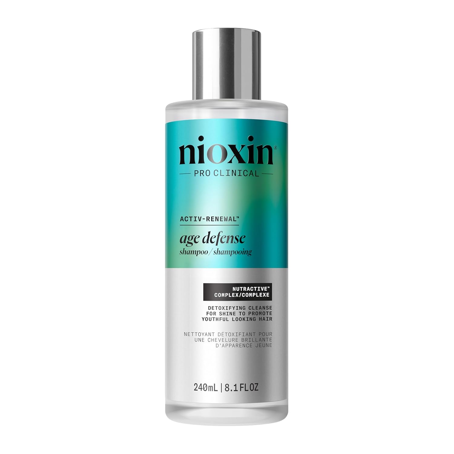 Nioxin Age Defense Shampoo for Aging Hair | Detox Scalp Cleanser with Niacinamide | Deeply Cleanses & Purifies Scalp & Hair | Paraben, Sulfate & Silicone-Free | Daily Use