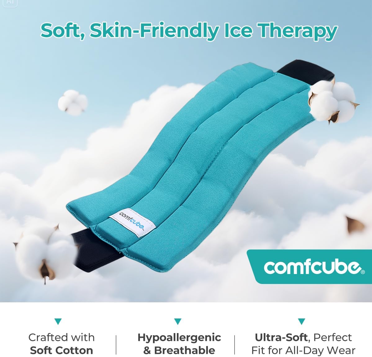 Ice Pack for Injuries, Reusable 2 Hours Long Lasting Flexible Cold Ice Pack Wrap for Swelling, Bruises, Sprain, Joint and Muscle Pain Relief, for Ankle, Wrist, Elbow & More Green - Image 4