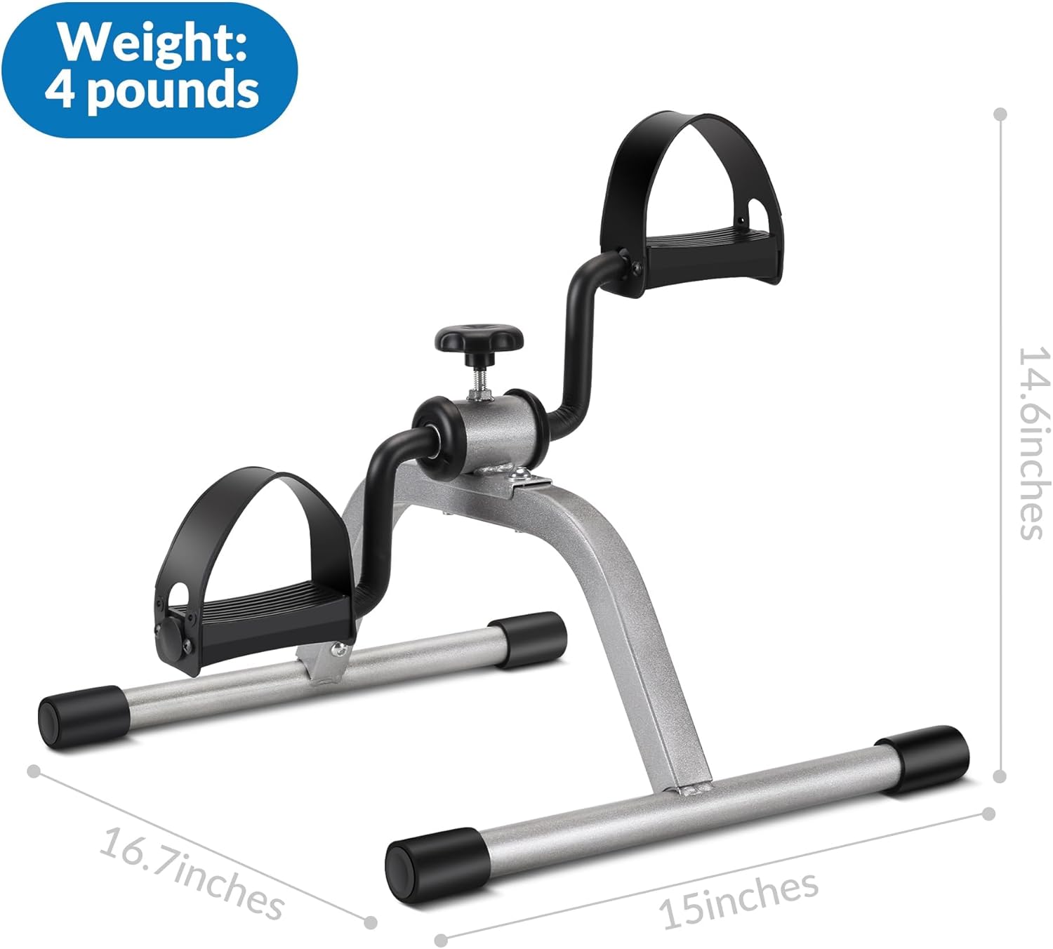 RYGEO Pedal Exerciser Mini Exercise Bike for Leg and Arm Recovery Exercise Lightweight and Portable Floor Bike - Image 7