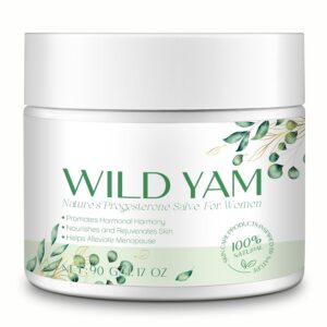 Xaarty Wild Yam Cream for Hormone Balance, Natural Skincare Products, Alleviate Menstrual Discomfort, Rich In Vitamins, Nourish The Skin, Alleviate Menopause-Related Issues In Women, 3.17 Oz